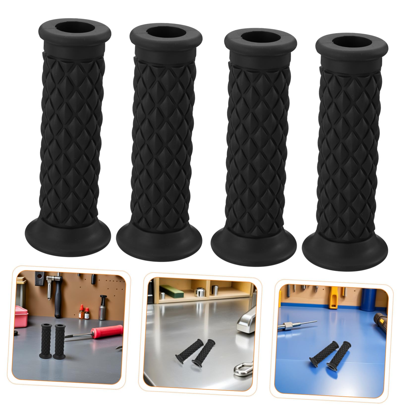 4 Paires poignées universelles du guidon Grips de vélo de saleté accessoires de vélo de saleté poignée en caoutchouc Black