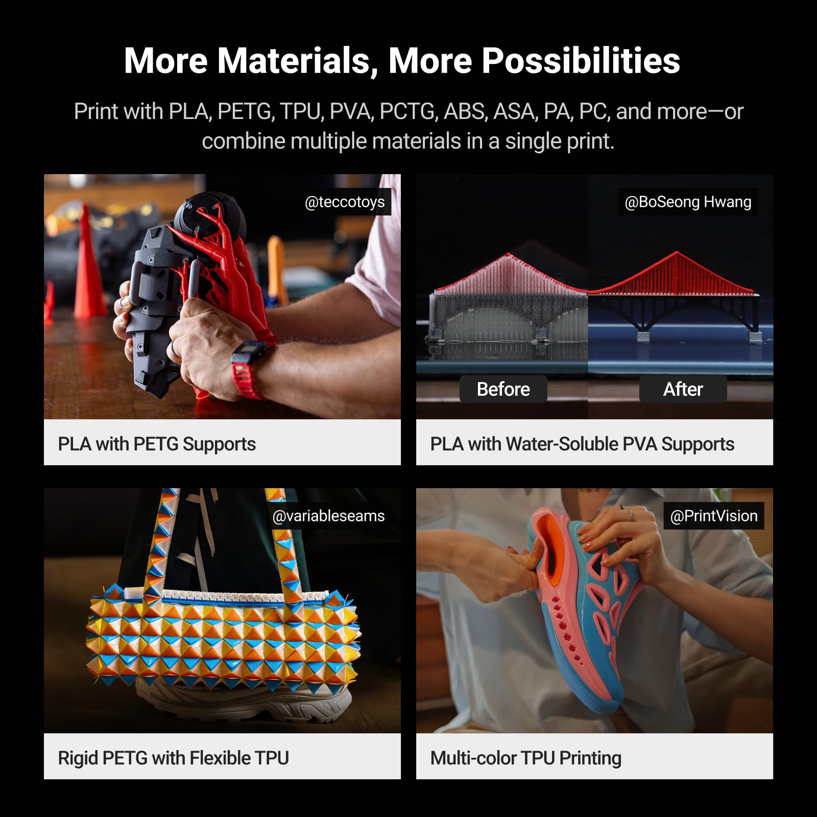 Snapmaker U1 3D Printer,4-Toolhead with 5s Toolchanger,Multi-Color Printing — Amazon image 4