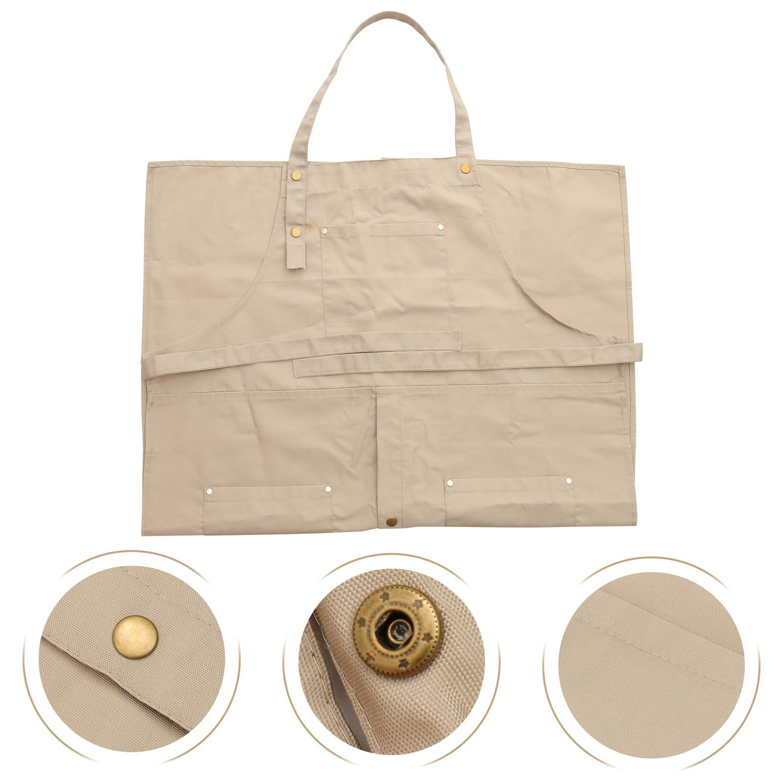 Artibetter Leichte Malerschürze aus Canvas für Erwachsene mit Taschen Atmungsaktiv und Ölbeständig für Künstler und Kreatives Arbeiten zu Hause