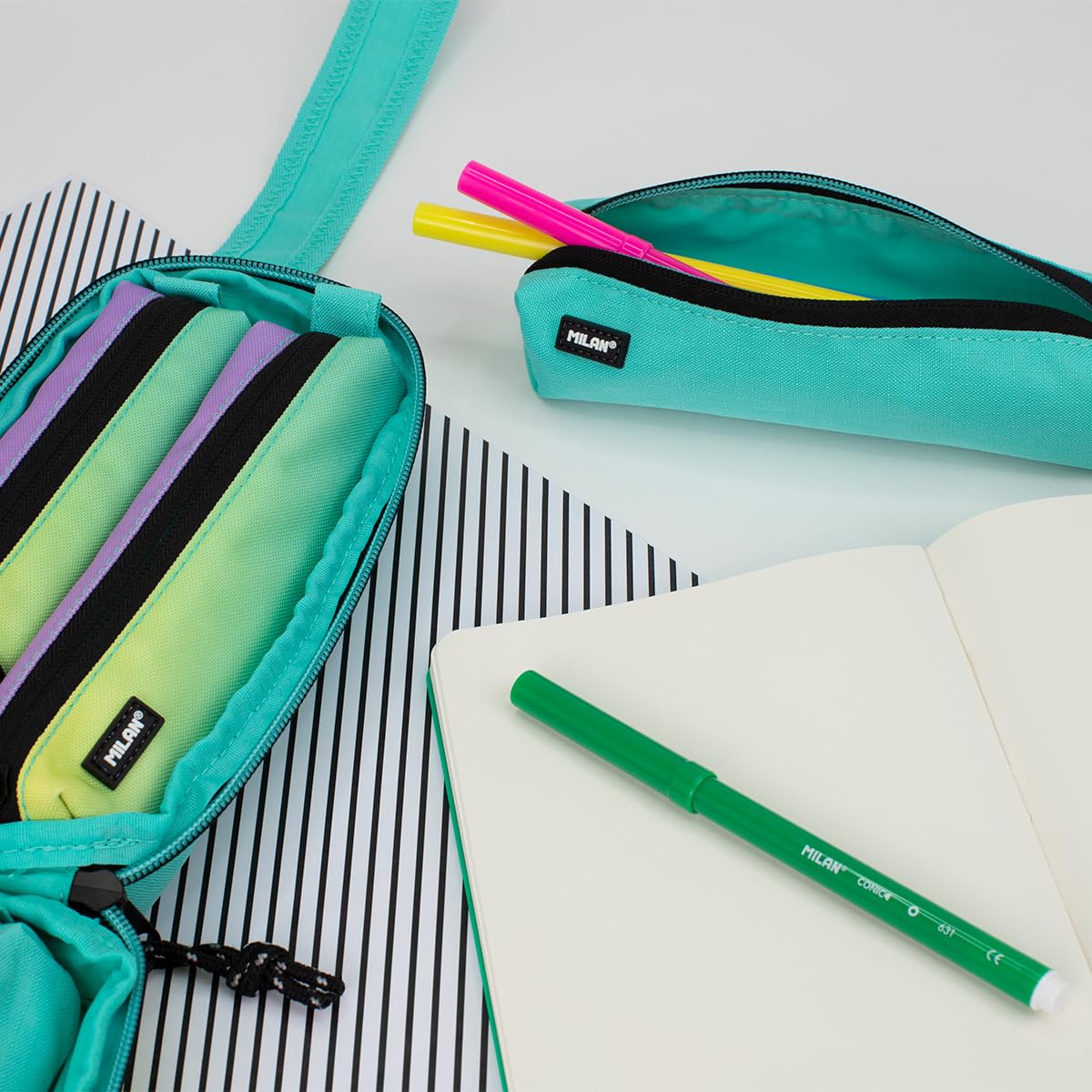 MILAN - Kit 4 Estuches con Contenido Sunset, Verde