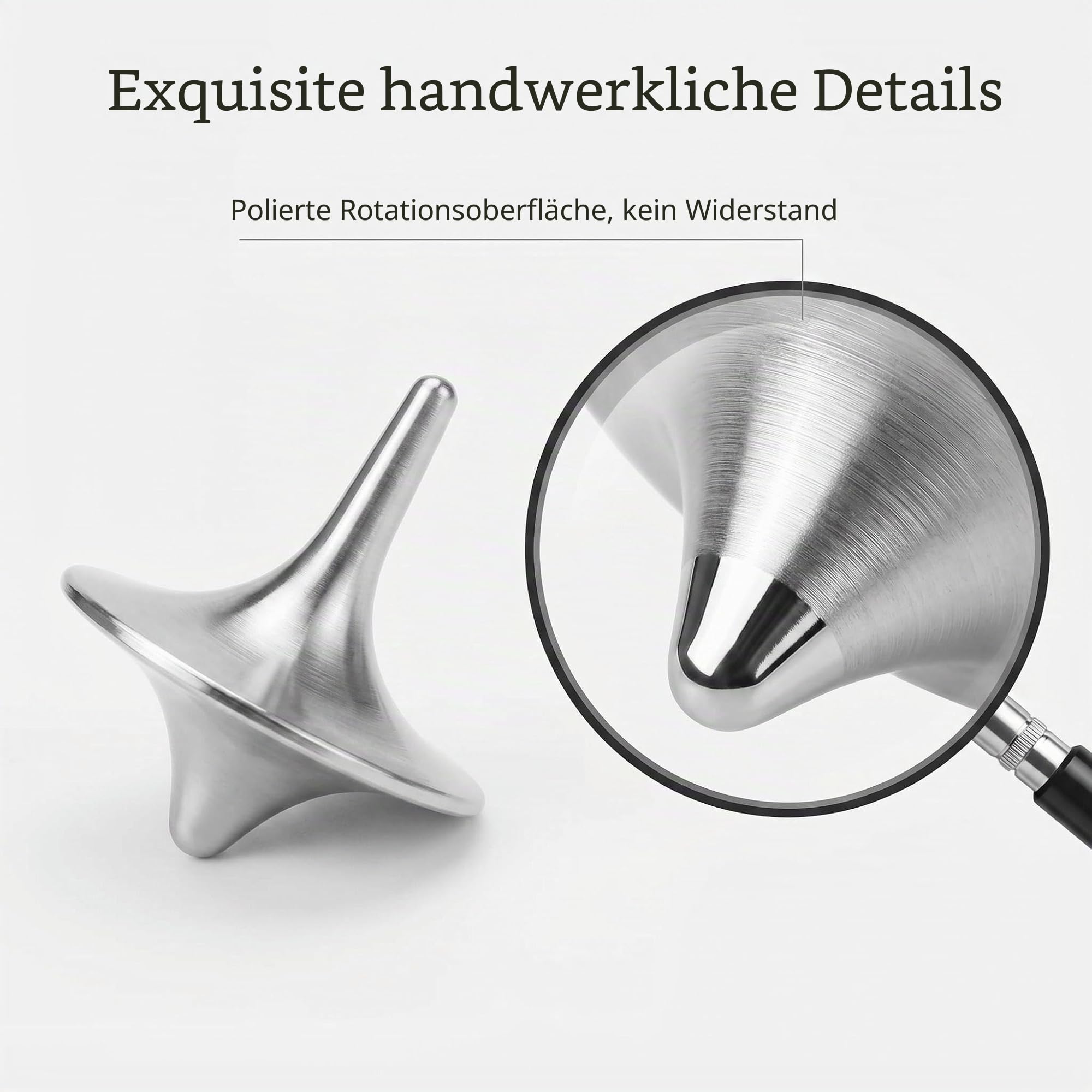 Inception Totem Kreisel aus Zinklegierung Silber Vintage Präzise Kreisel Spielzeug Die perfekte Balance zwischen Leistung