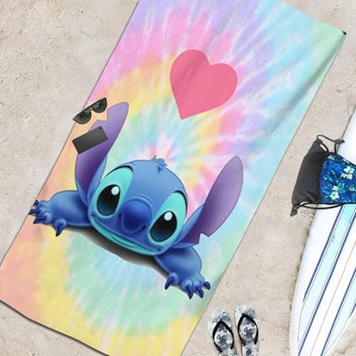 Miniatura 3 de Bonita toalla de playa de microfibra con estampado de personajes de dibujos animados de 32 x 52 pulgadas de secado rápido toallas de baño para niños