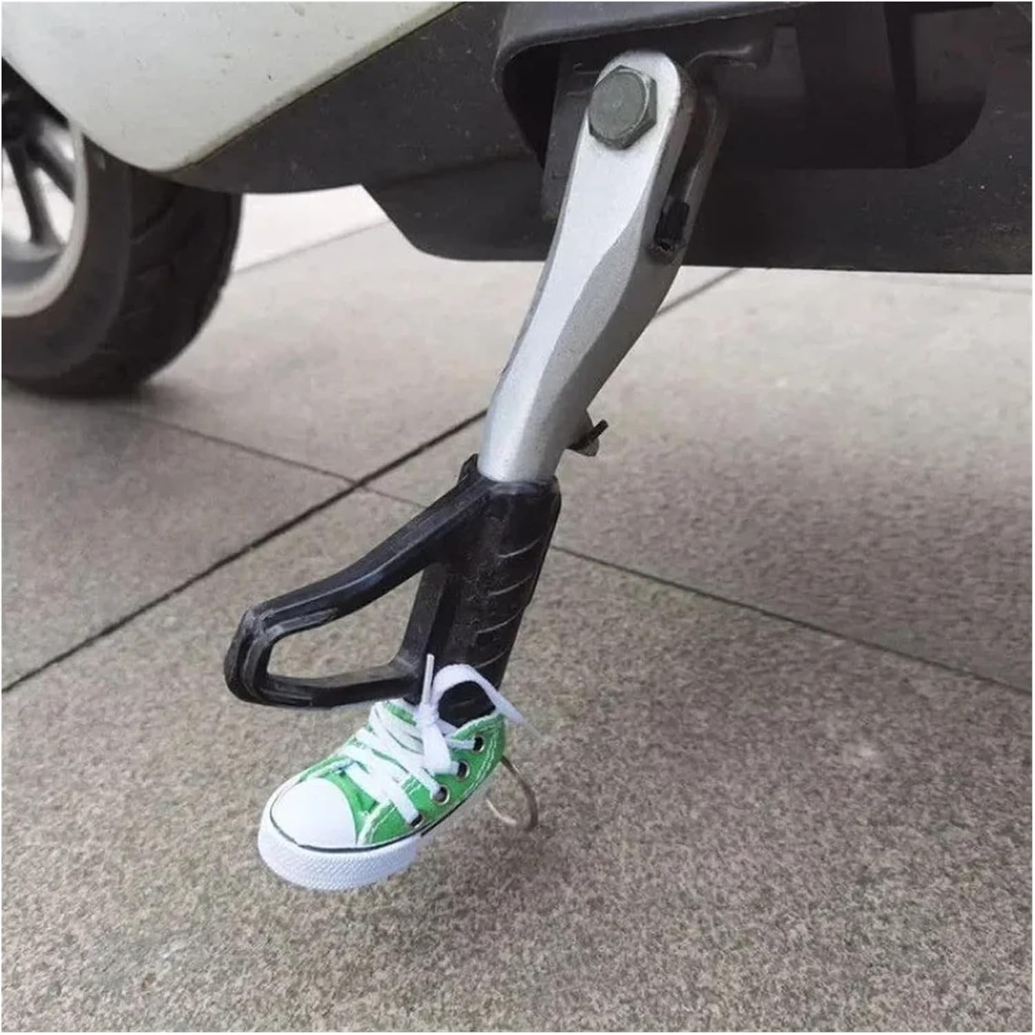 Motorcycle Side Stand Creative Tripod Cover Mini Shoe Bicycle Foot Support Motor Bike Kickstand 7.5cm Decor Moto Parts(Red)