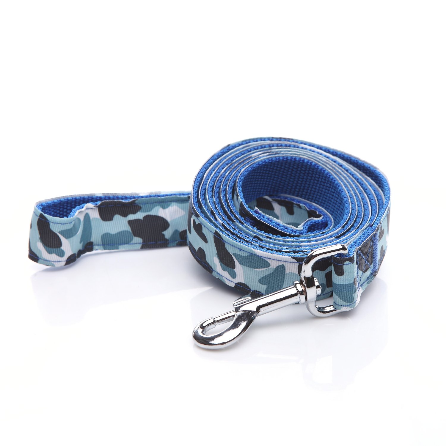 Heavy Duty Dog Leash, 4 FT/ 6 Feet Long, 1 Inch Wide, Nylon Camouflage Dog Leash for Small and Medium Dogs(4 FT, Blue)