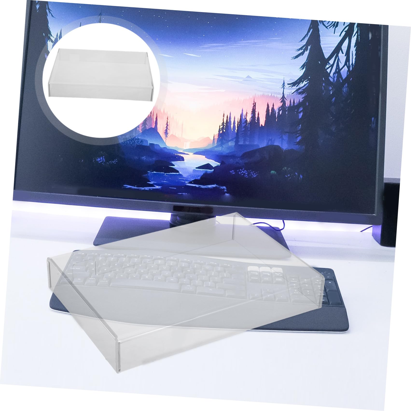 Uonlytech Copertura Protettiva Tastiera Installazione Facile in Acrilico Trasparente Antipolvere per Laptop Gaming per Studenti e Ufficio