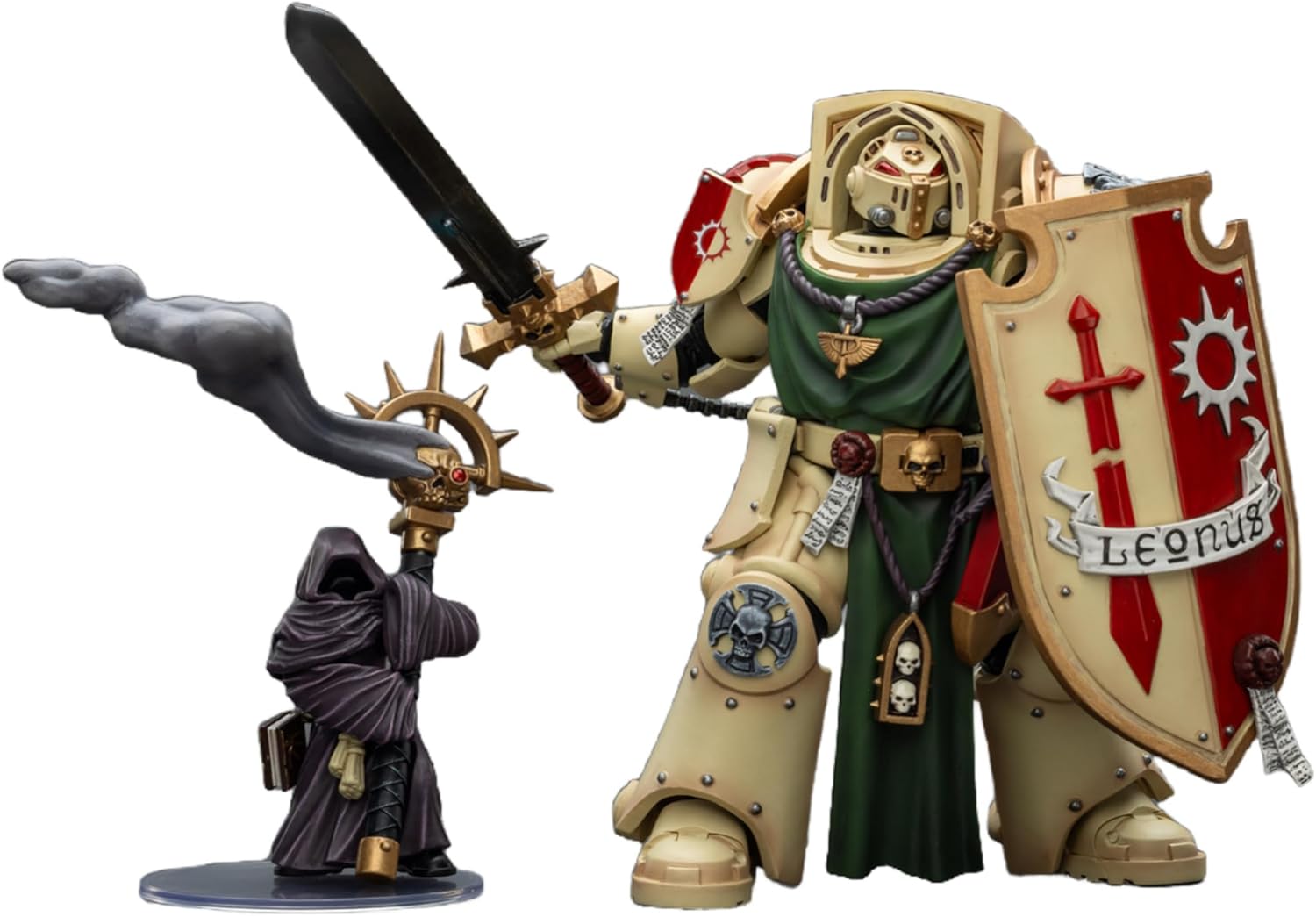 JOYTOY Warhammer 40k Blood Angels 1/18 Action Figure Blood Angels Lemartes with Jump Pack Blood Crozius and Absolver Bolt Pistol Collectible Gifts,Toys for Kids 15+ and Adults 4.88inch