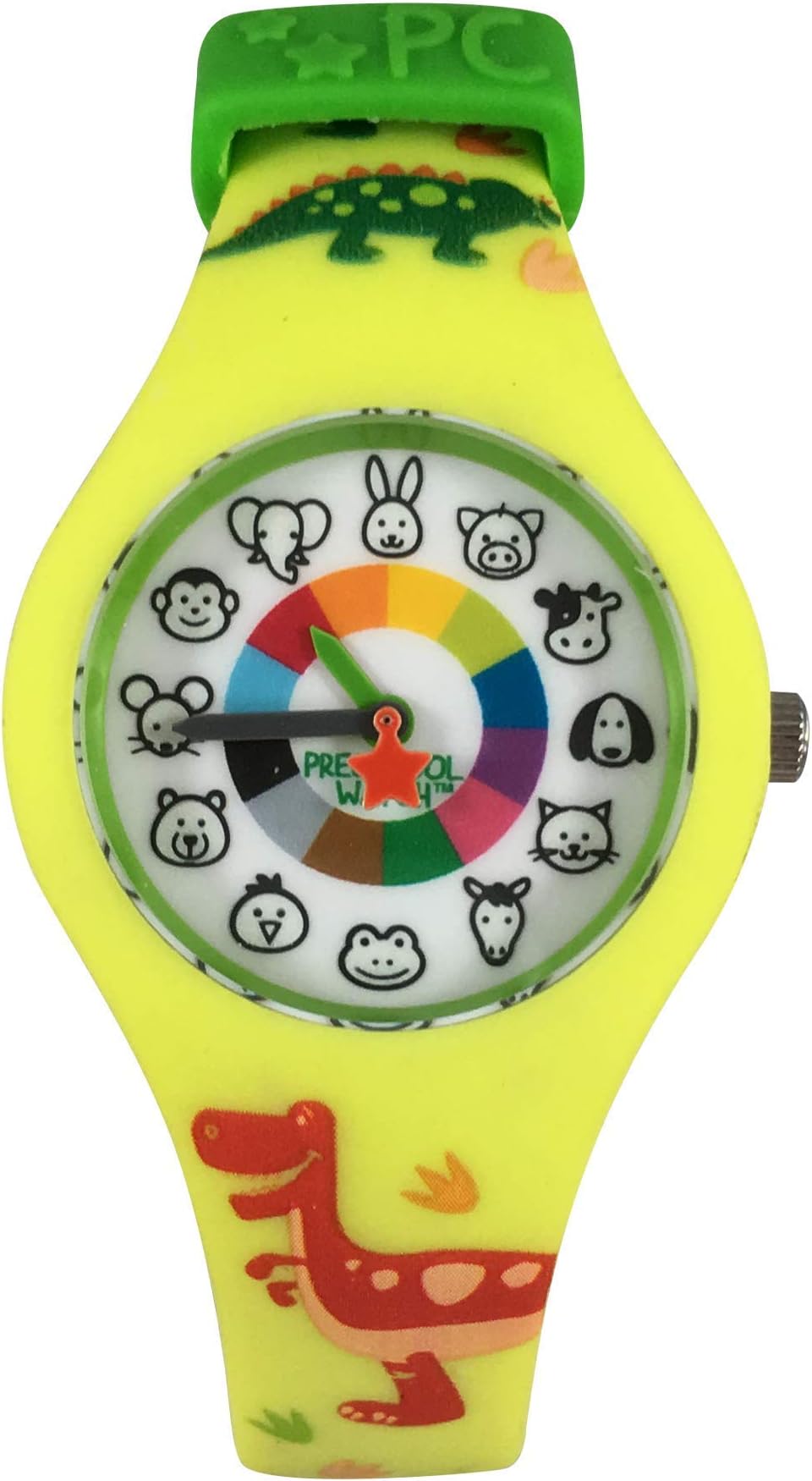Preschool Watch - First Time Teacher Watch with Animals & Colors for Toddlers, Preschoolers & Kids. Hypoallergenic Silicone Sand, Glow-in-The-Dark Animals & Shock Resistant Mvt
