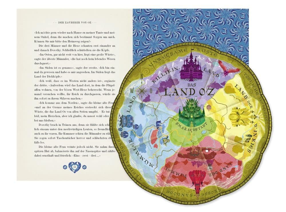 Alice im Wunderland: Alice hinter den Spiegeln & Der Zauberer von Oz Buchset - Abenteuer & Fantasy Schmuckausgabe für Kinder - Hochwertiges Bundle illustriert von MinaLima mit 2 exklusiven Postkarten