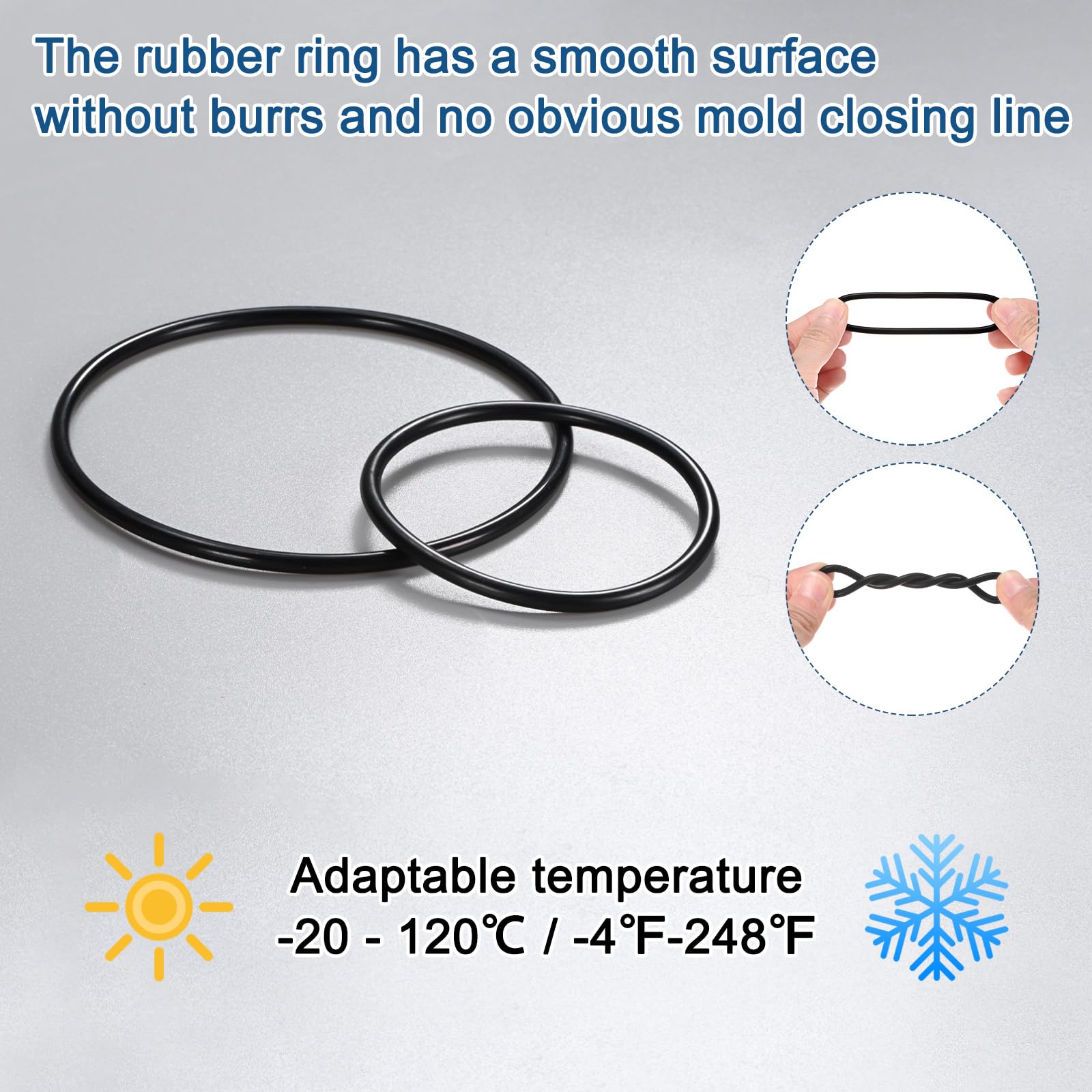 M METERXITY 5 Pièces Joint Torique En Caoutchouc Nitrile, 137mm Diamètre Intérieur, 145mm Diamètre Extérieur, 4mm Épaisseur, Joint D'Étanchéité Métrique Pour Plomberie Machine Automobile