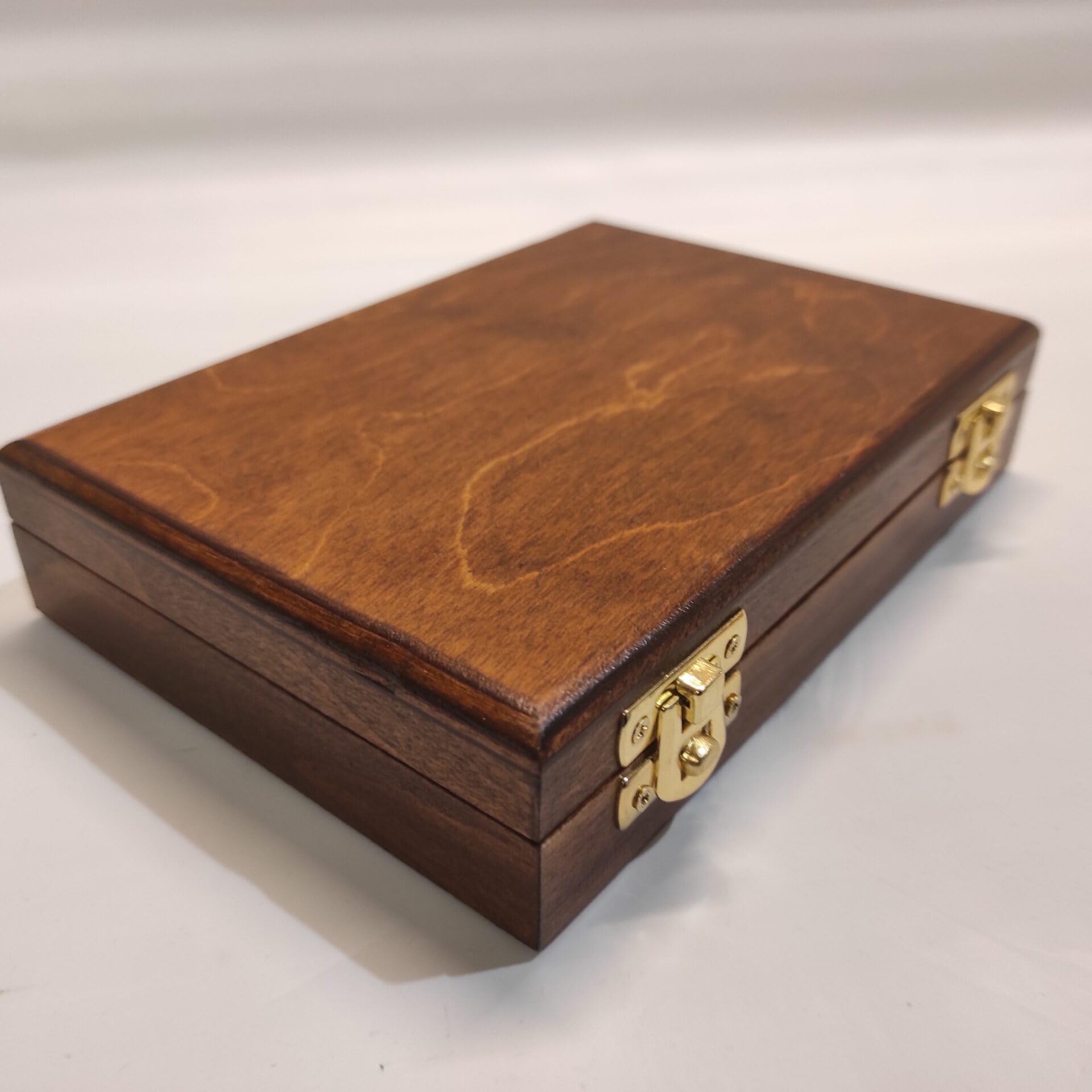 Cofanetto per monete da collezione 6 caselle 40x40 mm in legno massello e velluto, numismatica, fatto a mano in Italia - Coins&More