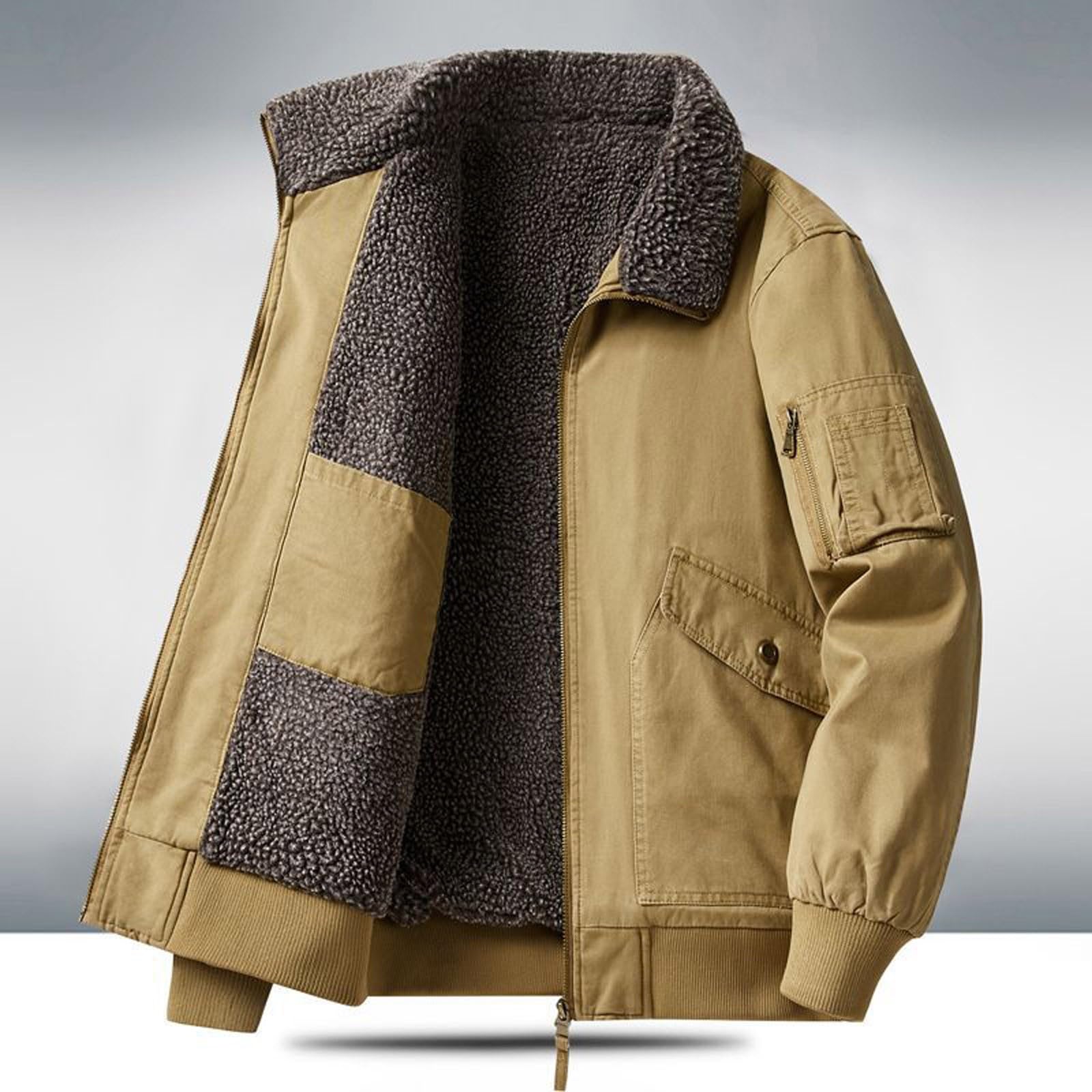 Giacca invernale da uomo in pile, comoda giacca bomber impermeabile, giacca per le mezze stagioni, per escursioni, sport, outdoor, ciclismo, elegante giacca a vento, giacca da trekking, giacca leggera