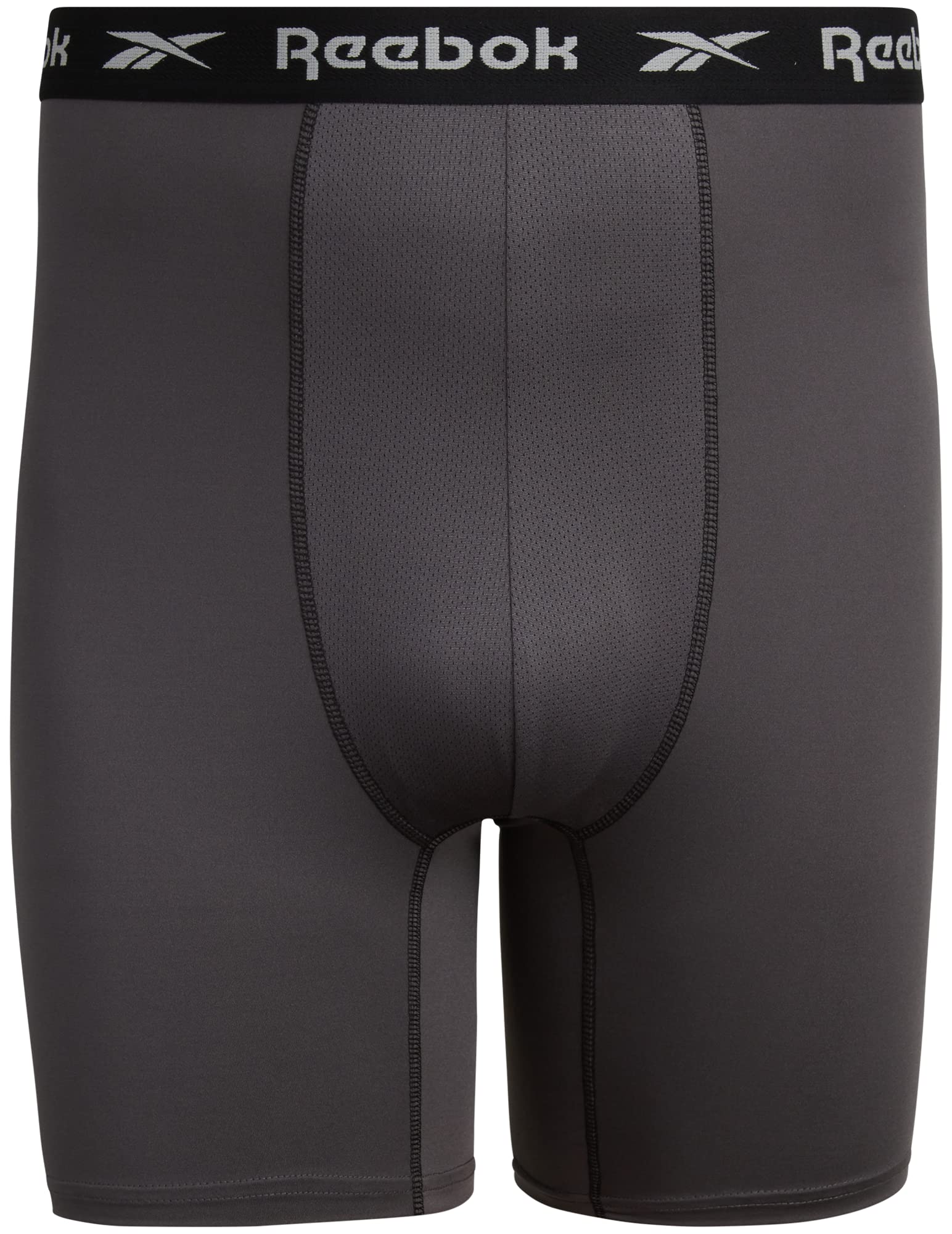 Reebok Boxer da uomo, confezione da 6 boxer sportivi morbidi ad alte prestazioni, a gamba lunga, con tasca in rete (taglie: S-XL)