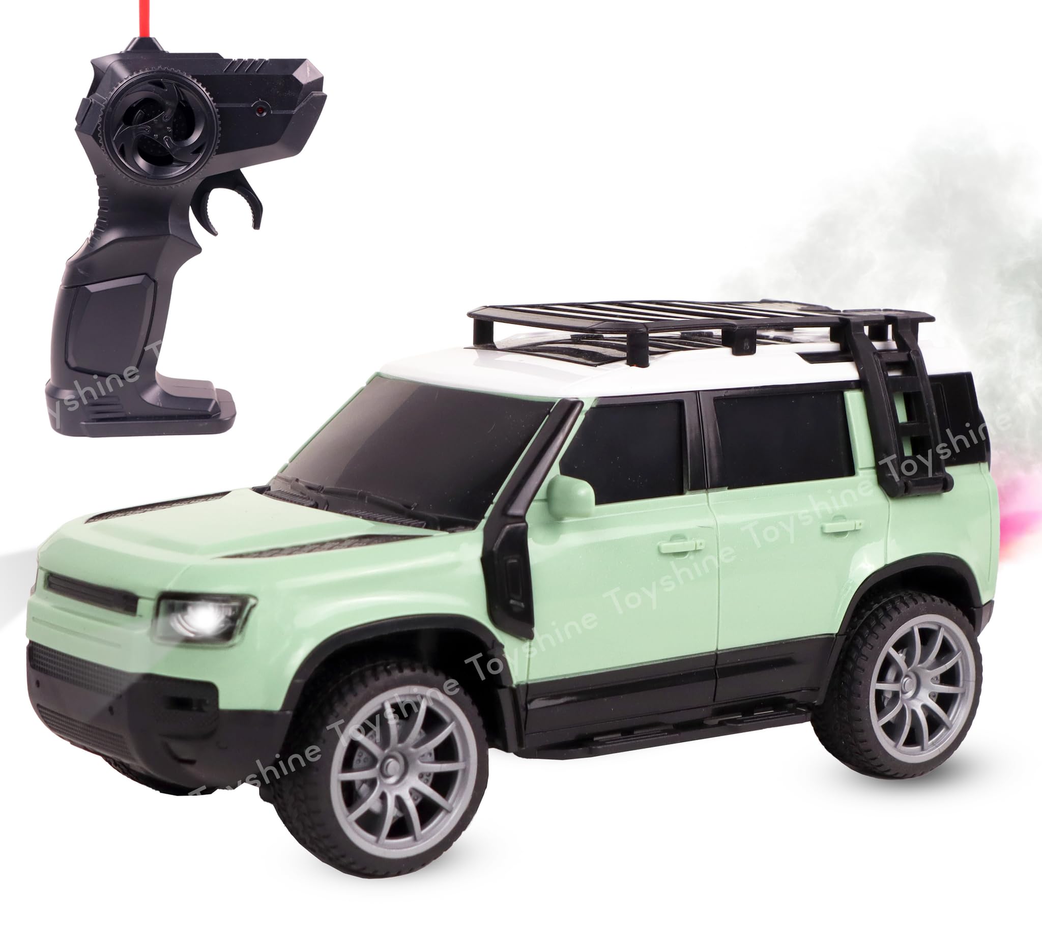 TEC TAVAKKAL Remote Controlled Super Racing Car, Super Racing Sports High Speed Toy Vehicle, Motor RC Chargeable Cars for Kids (Defender with Fog Green)