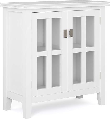 Miniatura 26 de SIMPLIHOME Armario de madera maciza artesanal de 36 pulgadas de ancho contemporáneo para entrada, color marrón rojizo, para sala de estar, entrada y