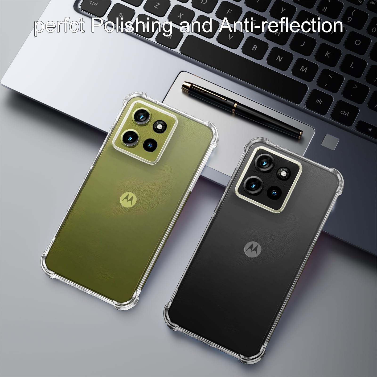 Ivoler anti Ingiallimento Chiaro Cover per Motorola Moto G15