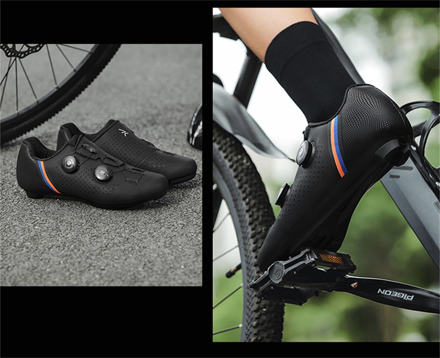 Zapatilla de Ciclismo MTB Hombre Mujer Zapatos Bicicleta Carretera Montaña Exterior Suela Goma Antideslizante Unisex 37-47 EU