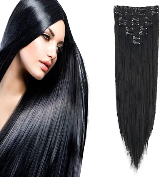 Cybelleza Clip-in Hårförlängningar 60cm Svart