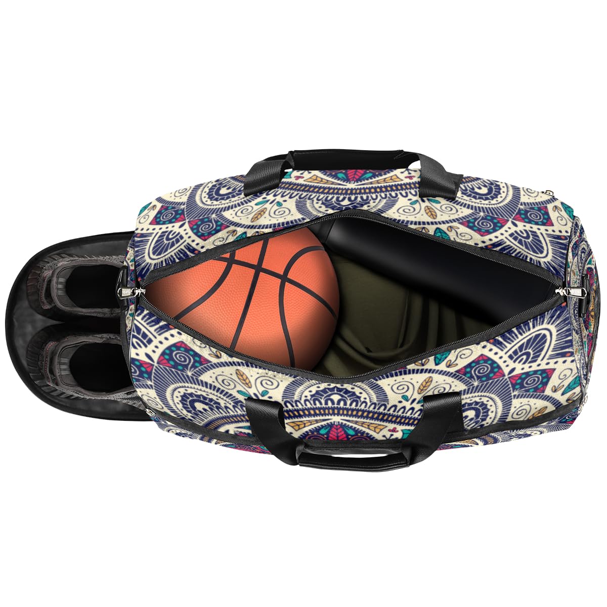 Personalisierte Sporttasche für Jungen und Herren, individuelle Sport-Reisetasche mit Schuhfach, maßgeschneiderte Mädchen-Tanztasche, Wochenend-Übernachtungstasche für Frauen und Kinder, ethnische