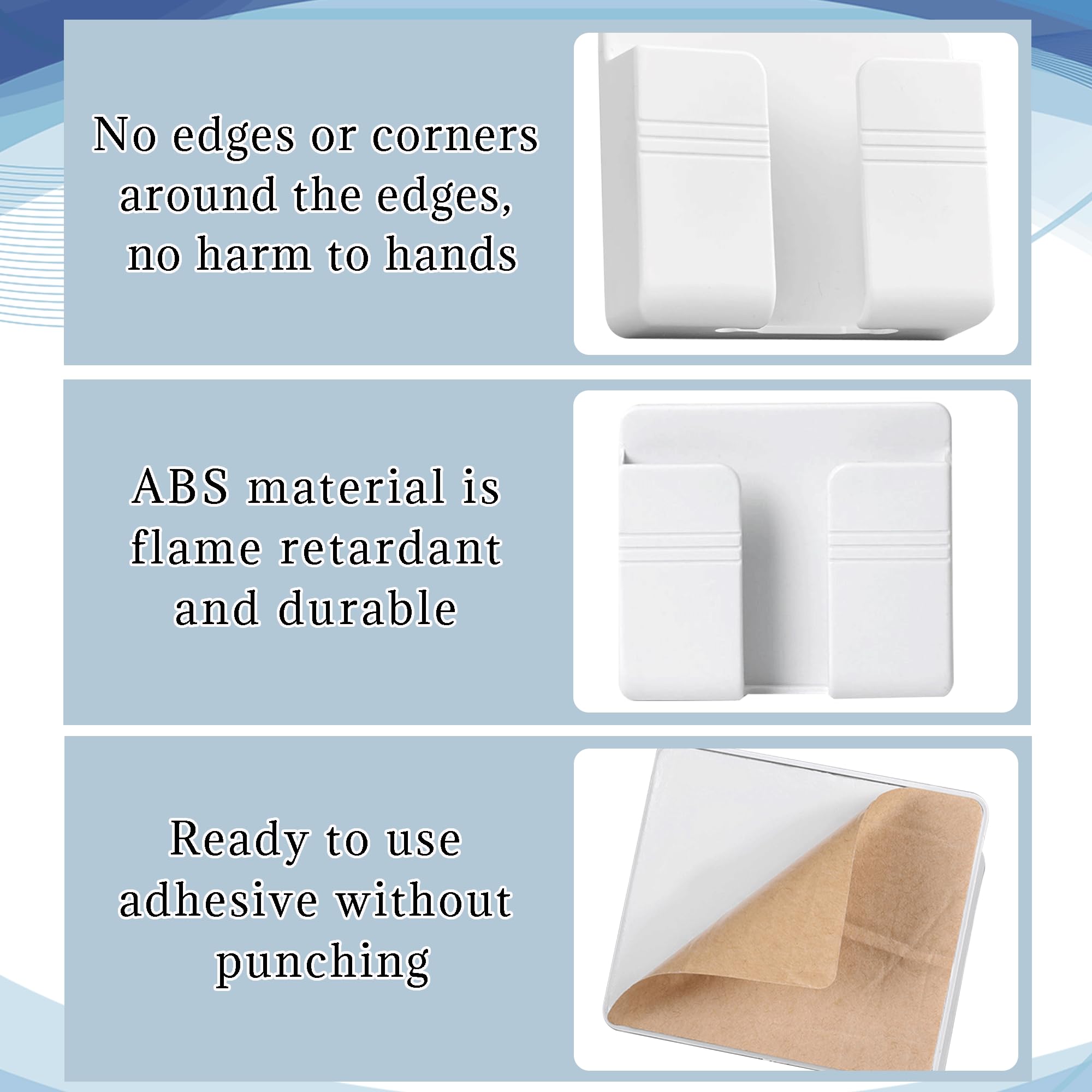 QZDAFFIC 2er Set Handyhalterung Für Wand - Einstellbar, Wasserdicht & Ohne Bohren Für Bad, Küche & Büro