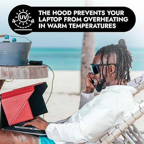 Miniatura 6 de Parasol y capucha Lux de privacidad  Universal para portátiles de 15 a 16 pulgadas  Negro  Materiales ecológicos  Reducción de deslumbramiento