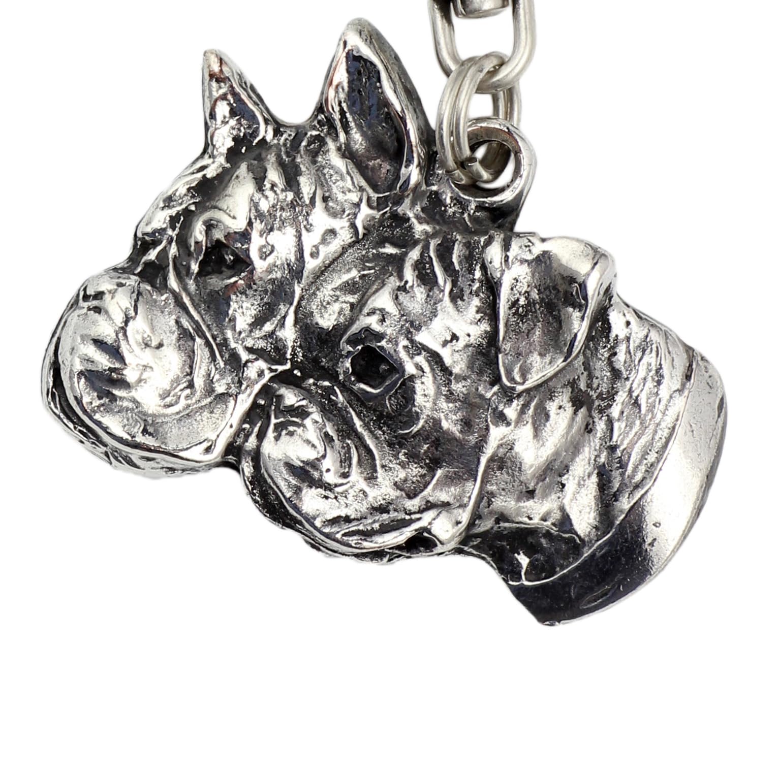 Art-Dog Hundekopf-Halskette auf Lederband - ArtDog Kollektion Hunde Halskette - Silberne Ketten mit Hundebildern - Schmuck mit Hunderassen