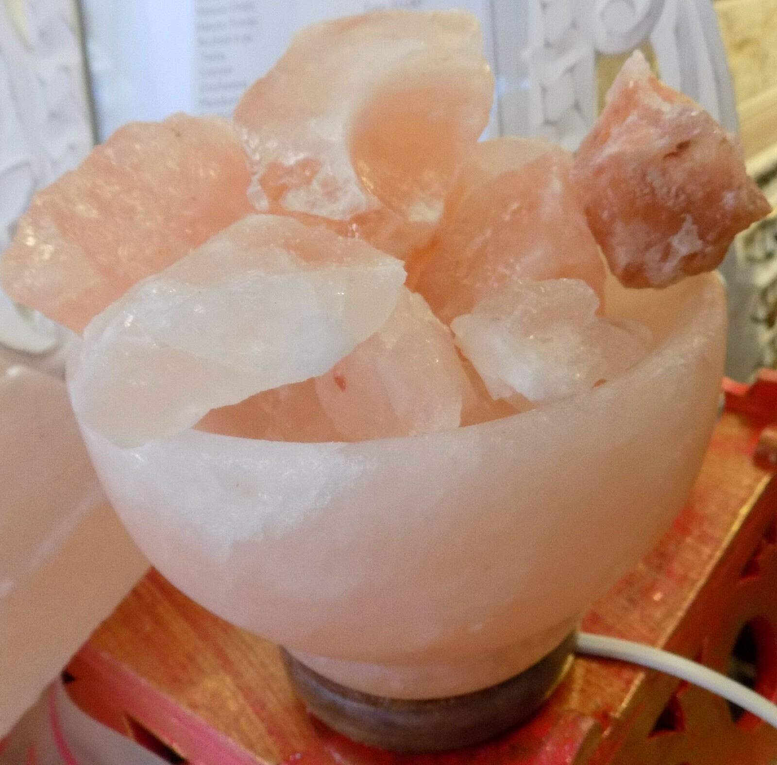 Lámpara de sal Brasero cm 15 kg 2/3, sal del Himalaya Grotette Tibet Sal Rosa