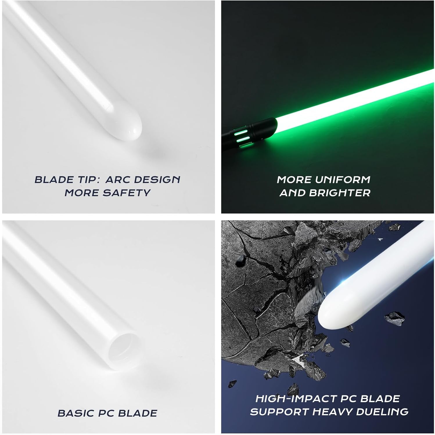 Lama di ricambio per spada laser, per accessori pesanti da duello per PC, lama leggera, 2 dimensioni di diametro tra cui scegliere (7/8, 1 pollice) (1 pollice-78 cm)