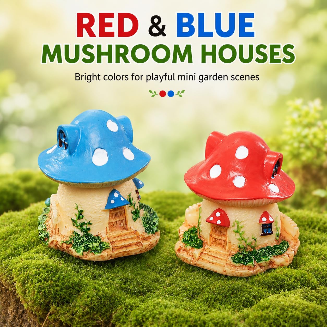Mini Resin Mushroom House Figurinesfor Fairy Garden Accessories