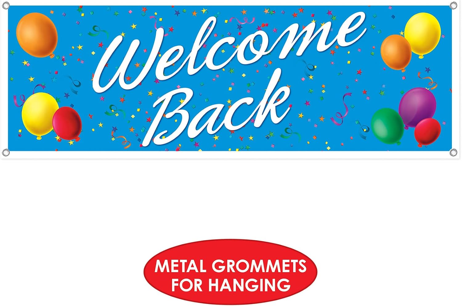 Beistle , 2 Piece Welcome Back Sign Banners, 5' x 21''