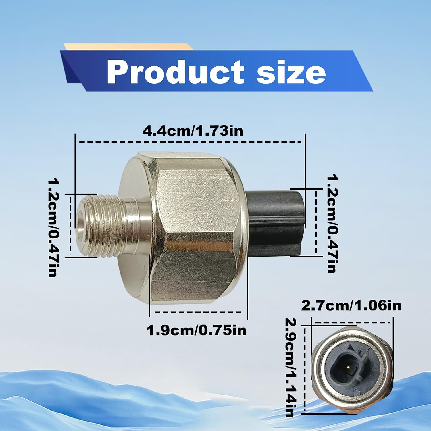 Pleoos Knock Sensor, Replaces 30530-PPL-A01, 30530-PNA-003 SU6143 Compatible with Honda Accord Element CRV Civic CR-V Acura RDX RSX TSX 30530PPLA01 30530PNA003 KS197 5S2320 P0325