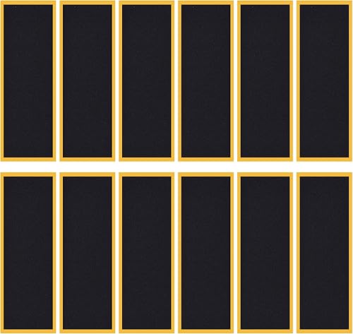 P-Rep - Cinta de agarre de espuma para patineta de dedos de 12 piezas, serie de rendimiento profesional para patineta, color negro, 1.496 in x 4.331