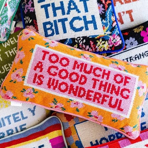 Miniatura 5 de Furbish Too Much Needlepoint Pillow