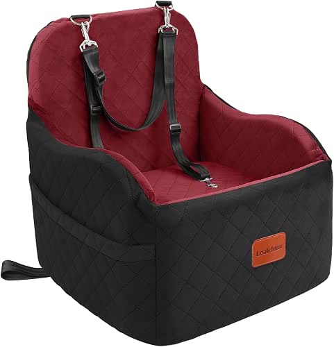 Lealchum Dog Booster Car Seat for Small/Medium Dogs,Puppy Portable Car