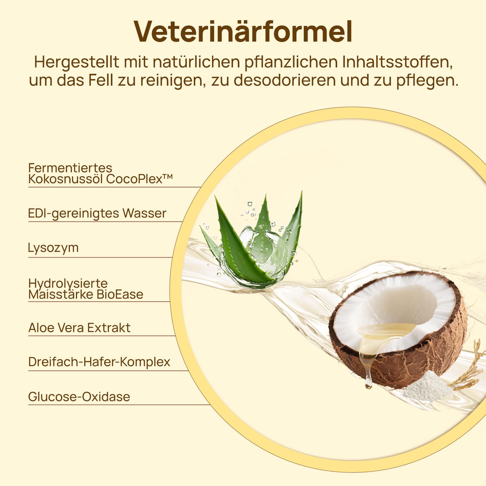 HICC PET Fellpflegetücher, PRO 4-in-1 für Welpen, Hunde & Katzen, Kokosduft 20 Stück | Reinigungshandschuhe ohne Wasser mit doppelseitiger Textur, ideal für Zuhause & unterwegs