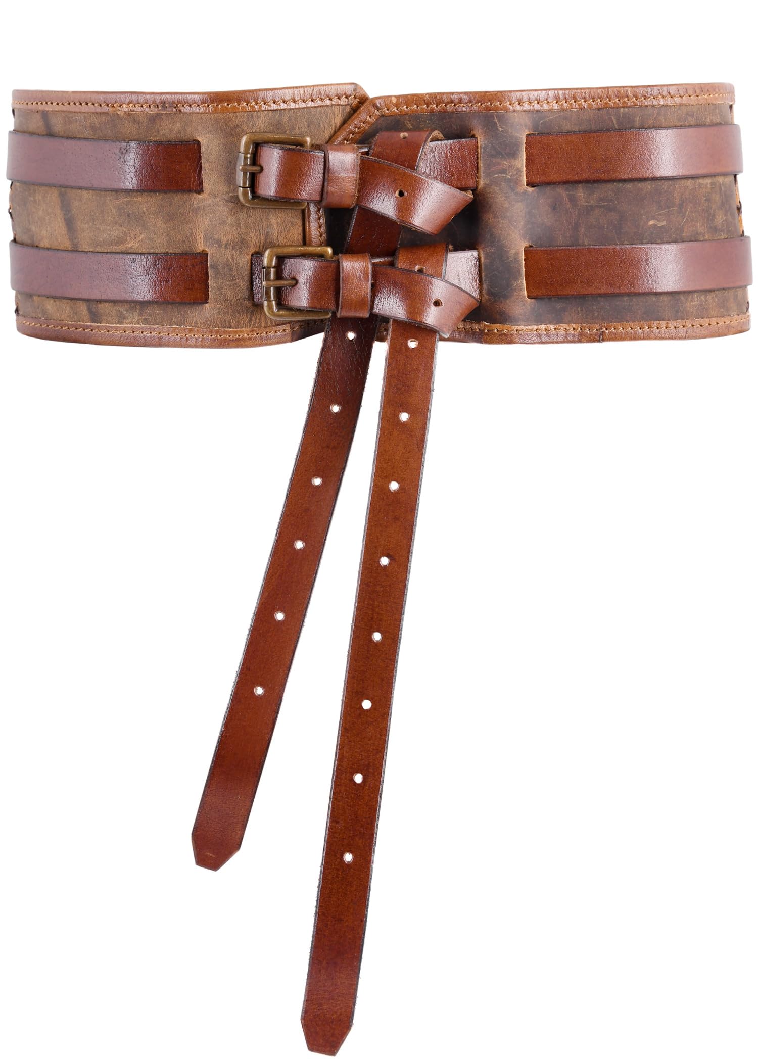 Battle-Merchant Gürtel Sindri aus Fettleder, braun, ca. 11,5 cm Breit