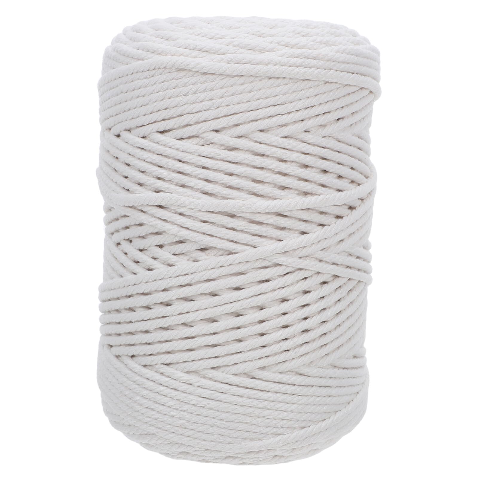 Corde macramé beige douce et résistante pour suspension de plantes fixe
