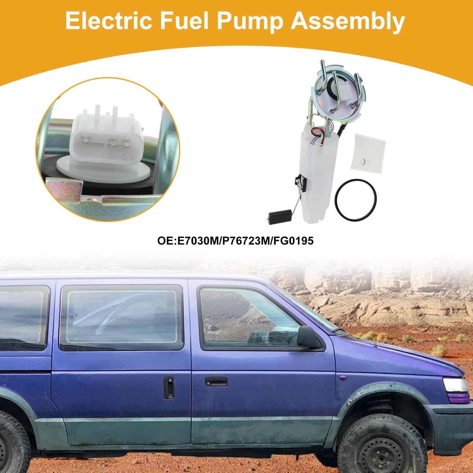 Pompes À Carburant Ensemble De Pompe À Carburant, Accessoires De Voiture Compatible Avec Plymouth Pour Voyager Pour Grand Pour Voyager 1992 1993 1994 1995 FG0195