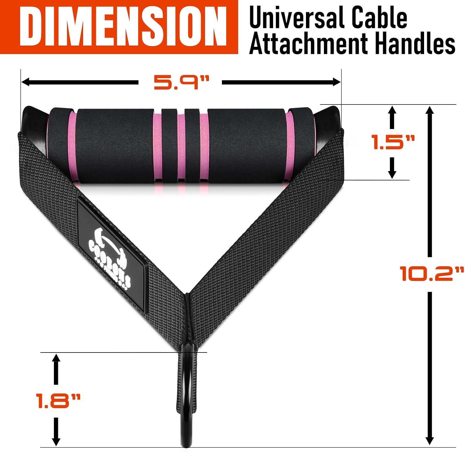 Heavy Duty Exercise Handles, Gym Cable Handles for Cable Machine Attachments, D Handle Cable Attachments, Handles for Resistance Bands, Workout Accessories, Fitness Equipment for Home Gym thumbnail
