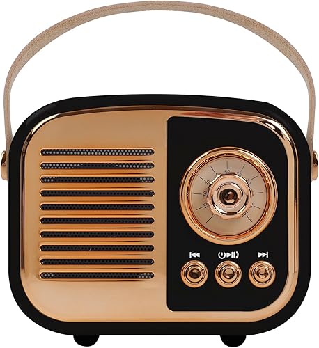 Altavoz Bluetooth retro, altavoz inalámbrico vintage, mini radio portátil estilo antiguo para decoración de habitación, cocina, escritorio,