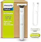 Philips OneBlade Intimate Electric Shaver and Intimate Trimmer for Men and Women, with Extra Skin Protection, 2 x SkinProtect Blades, 1 x 3 mm Trimmer Attachment, QP1924/30, White