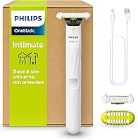 Philips OneBlade Intimate Electric Shaver and Intimate Trimmer for Men and Women, with Extra Skin Protection, 2 x...