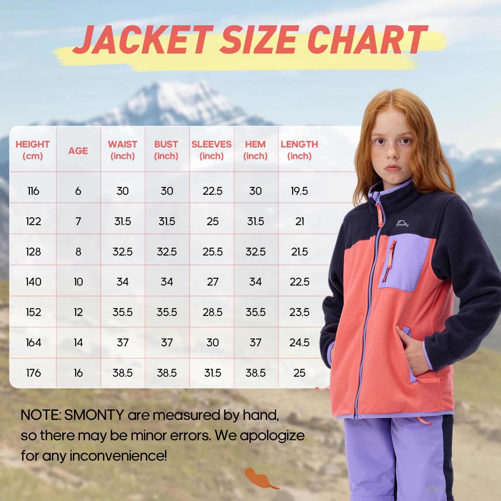SMONTY Veste polaire enfant, Veste légère zip extérieur garçons et filles, Manteau doux chaud superposable