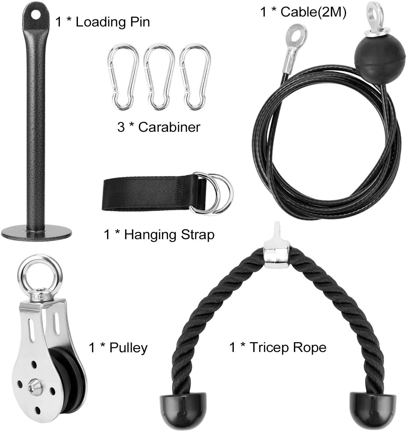 Buy Riiai DIY Pulley Cable Machine Attachment System, Fitness Cable