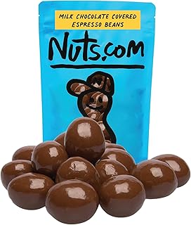 Nuts.com – Milk Chocolate Covered Espresso Beans – Sweet & Delicious Gourmet Snack for Adults, Good Source of Antioxidants & Caffeine – For Office, Holiday Parties & Home Snacking – Kosher Dairy – 2 Lb Bag