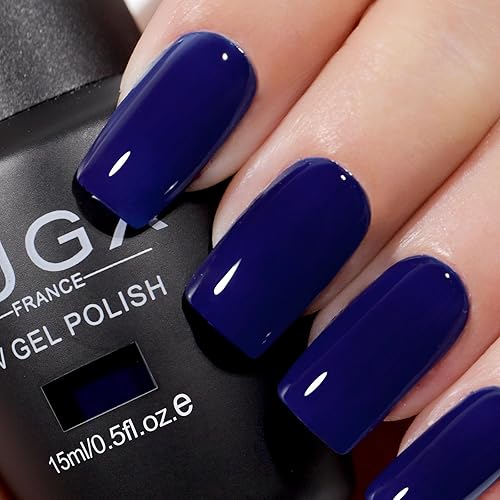 Miniatura 18 de L'UGX - Esmalte de uñas en gel, 15 ml, color blanco navideño, con punta francesa UV, para quitar con remojo, colores de gel para arte de uñas,