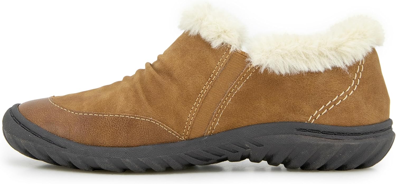 JBU Women's Heather Slip On Cozy Comfortable Memory Foam APMA Accepted Walking Flat - Image 8