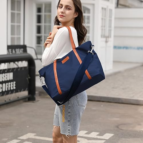 Miniatura 2 de Bolsa de mano impermeable ligera para mujer, maletín de nailon para computadora de trabajo, hombro para laptop de 15.6 pulgadas, XL