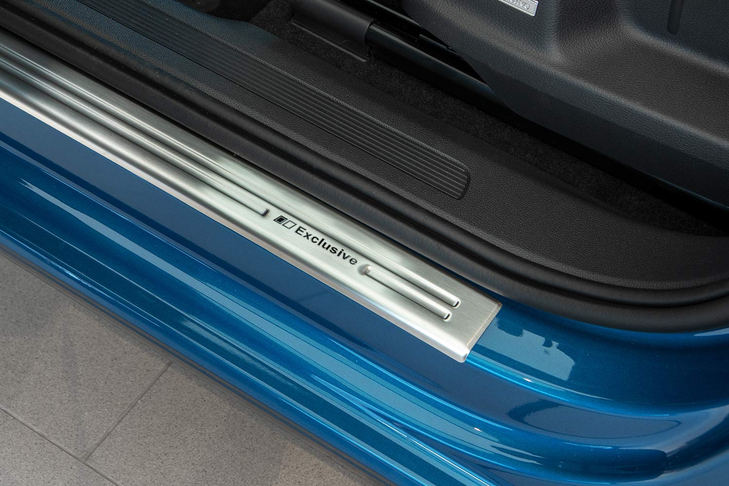 tuning-art EX136-SM Juego de Protectores de Umbral para VW T-Roc 2017-2025 Acero INOX