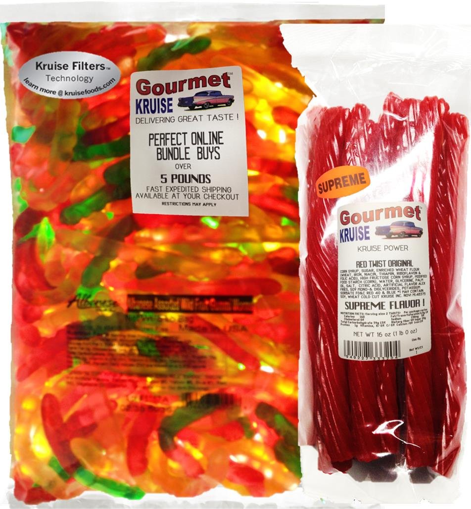 Red Twist Licorice Original Gourmet Kruise 1lb With Wild