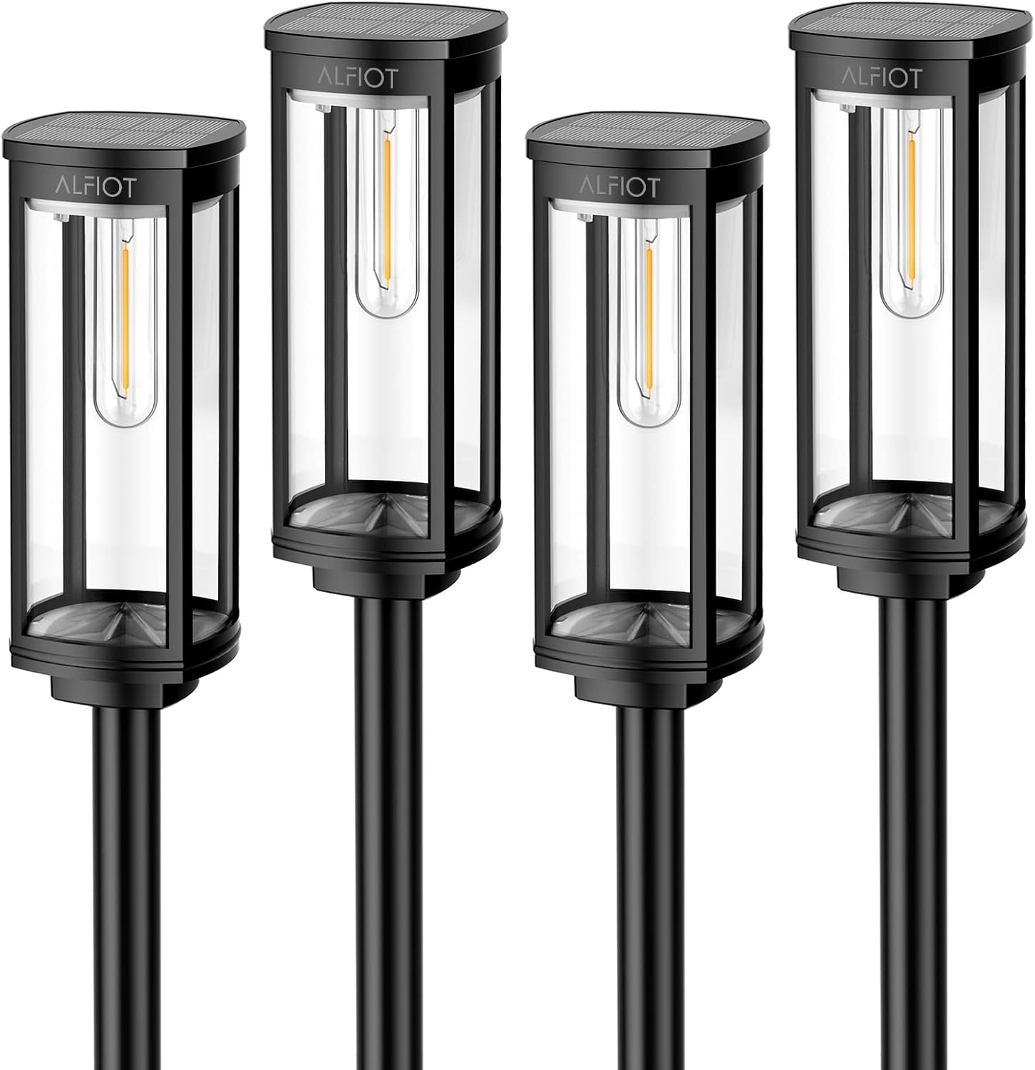 ALFIOT Solar Pathway Lights Solar Outdoor Lights Pathway Waterproof 4